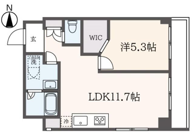 ピュアネスシャイン(1LDK/2階)の間取り写真