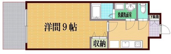 ラヴィナスアテンコート(1K/4階)の間取り写真