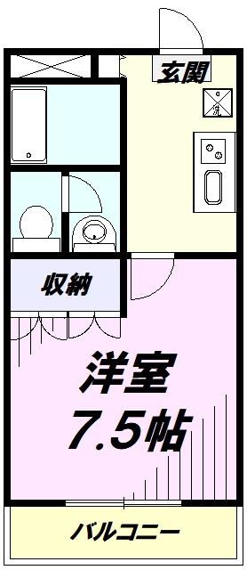 アイリスハイム(1K/3階)の間取り写真