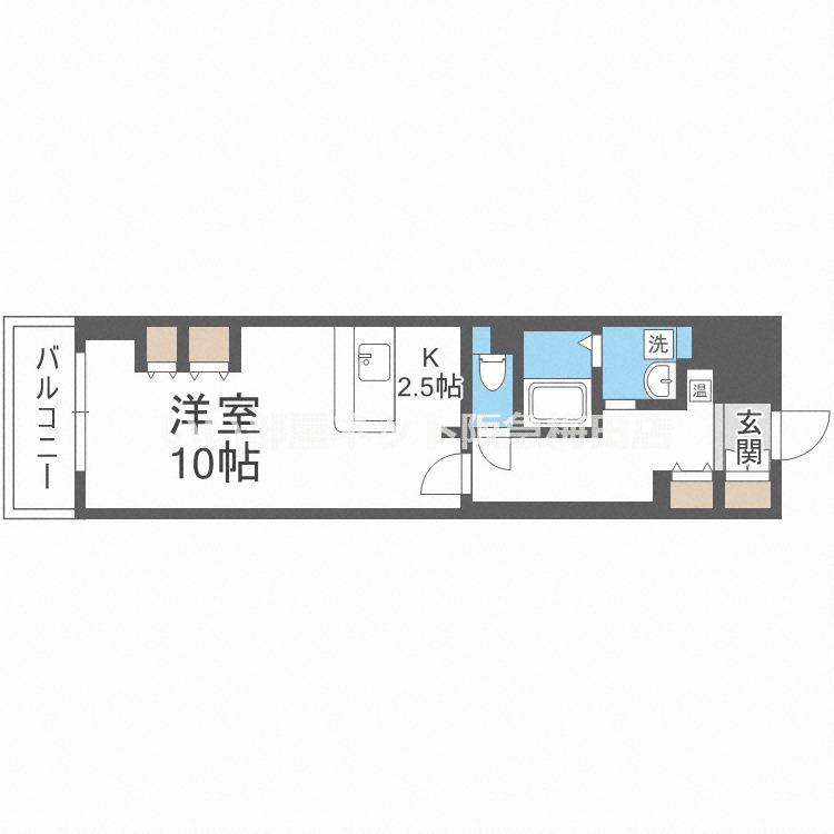 天満リバーサイドプラザ(ワンルーム/5階)の間取り写真