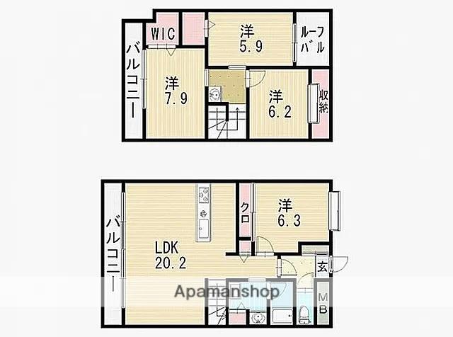 ラ・コリーヌ平尾参道(4LDK/5階)の間取り写真
