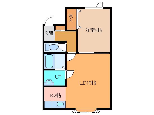 トゥインクルII(1LDK/1階)の間取り写真