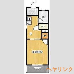 グリーンコーポヨージ(1K/2階)の間取り写真