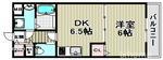 セイントプレイス(1DK/4階)の間取り写真