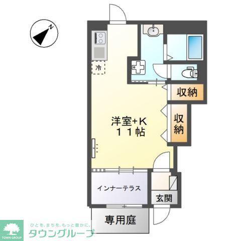 GRANPLUM(ワンルーム/1階)の間取り写真