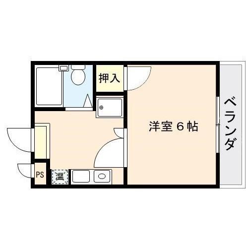 メゾン・ド・ムラジIII(1K/1階)の間取り写真