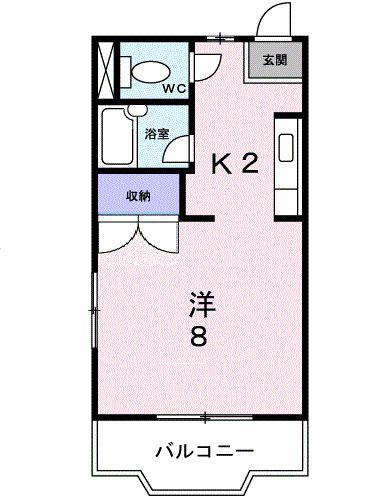 コーポみその(1K/1階)の間取り写真