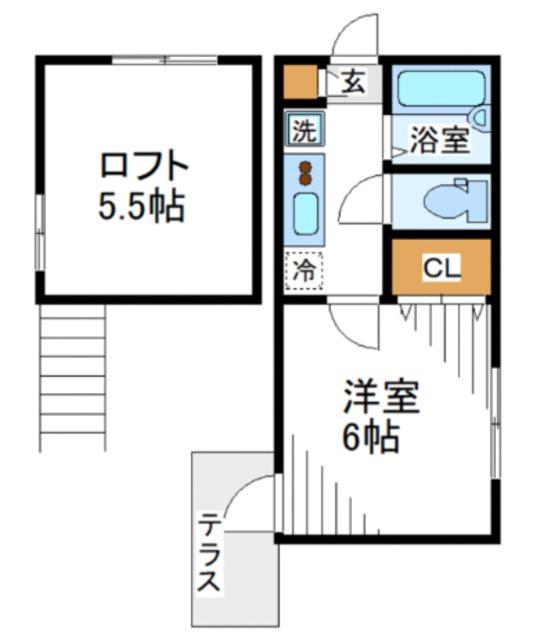 メゾンフラワー新高円寺(1K/1階)の間取り写真