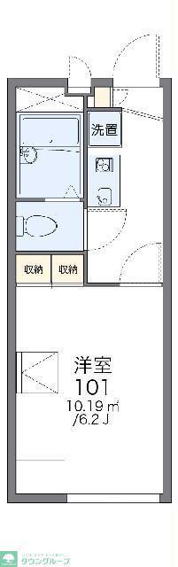 レオパレスHAL(1K/1階)の間取り写真