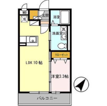 BIZ STAY 弘前(1LDK/1階)の間取り写真