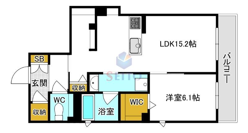 シャーメゾンツールマレー(1LDK/2階)の間取り写真