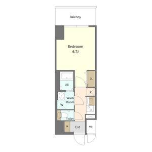 S-RESIDENCE志賀本通DEARLY(1K/12階)の間取り写真