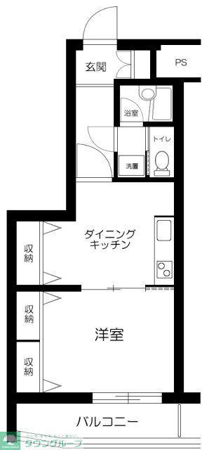 JLBグランエクリュ松濤(1DK/1階)の間取り写真