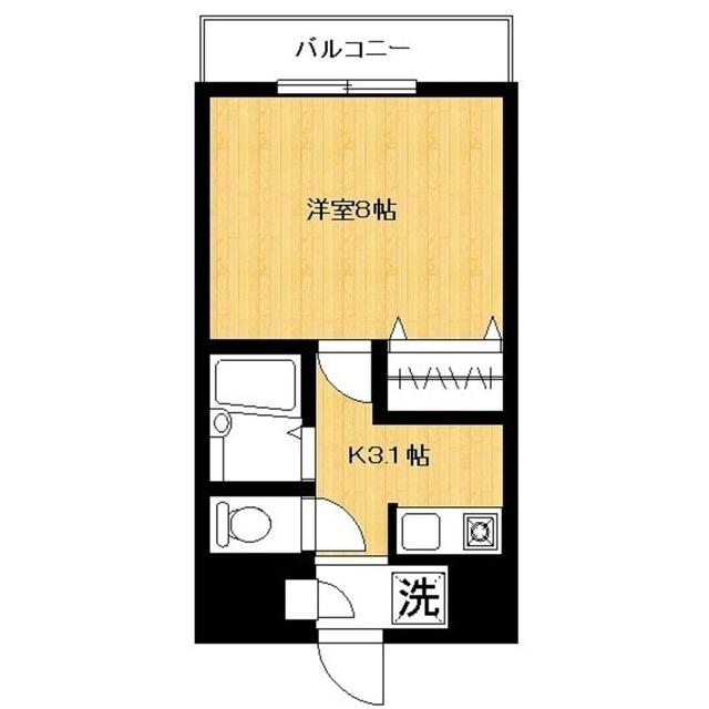 エトワール日吉(1K/1階)の間取り写真