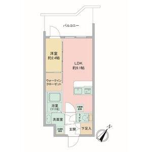 セレニテ神戸駅前アリエ(1LDK/2階)の間取り写真