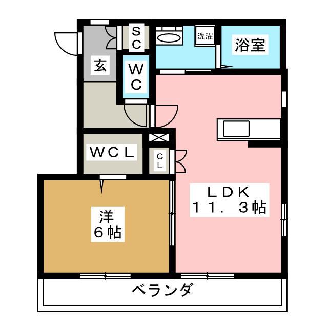 MAISON IWASAKI(1LDK/4階)の間取り写真