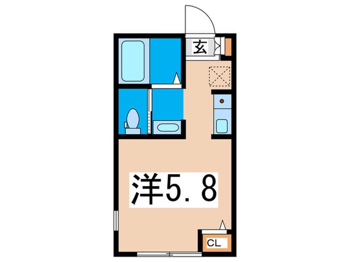 イフェズPAL磯子(ワンルーム/1階)の間取り写真
