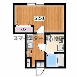 CASA BLANCA(1K/2階)の間取り写真