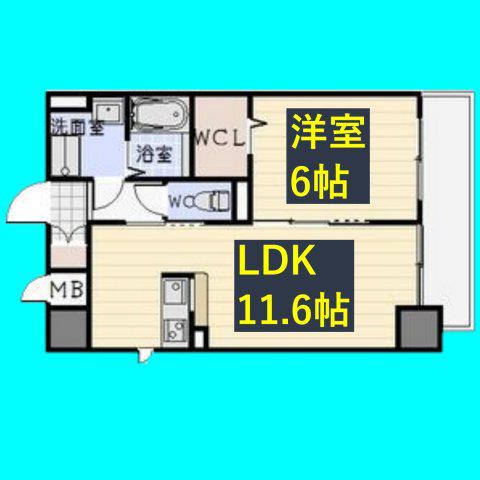 グランツ泉(1LDK/2階)の間取り写真