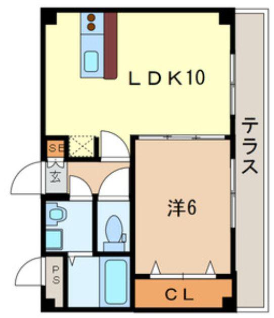 アンジェリーナ(1LDK/1階)の間取り写真
