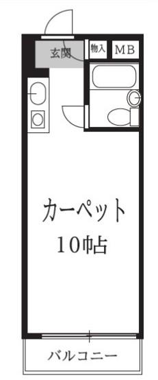 プロスペアー中野(ワンルーム/5階)の間取り写真
