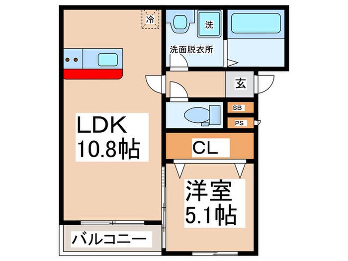SUN GARDEN MATSUBARA(1LDK/3階)の間取り写真