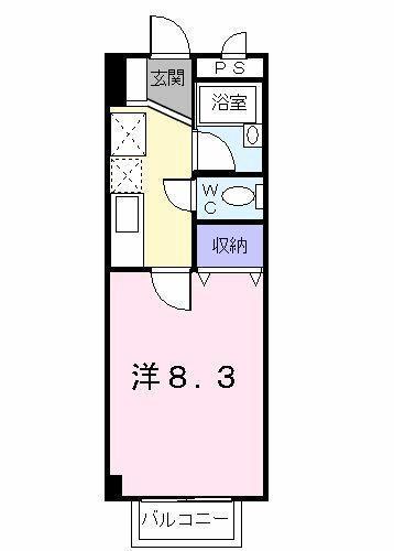 SUNRISE21(1K/2階)の間取り写真