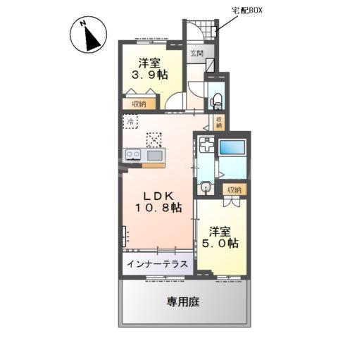 幸田町大字菱池 (2LDK/1階)の間取り写真