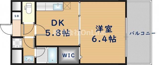 リメーンII(1DK/3階)の間取り写真