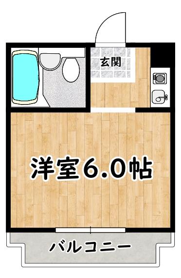プレステートヴェンティ(1K/5階)の間取り写真