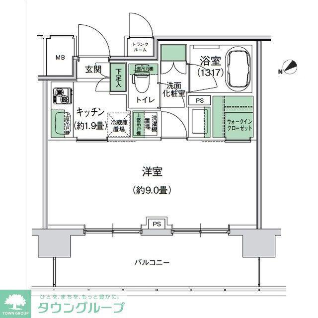 スタイリオ梶が谷(1K/7階)の間取り写真