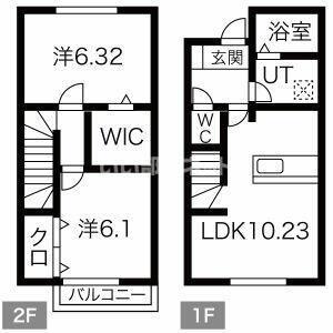ソレイユコート(2LDK/1階)の間取り写真