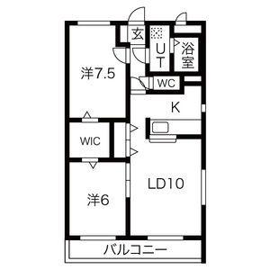 リヴ・ファーストサウス(2LDK/1階)の間取り写真