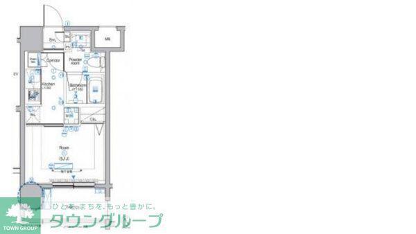 SYNEX赤塚駅前(1K/4階)の間取り写真