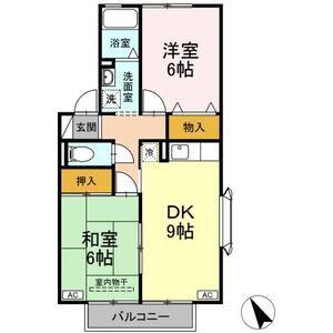 セ・モア A棟(2DK/2階)の間取り写真