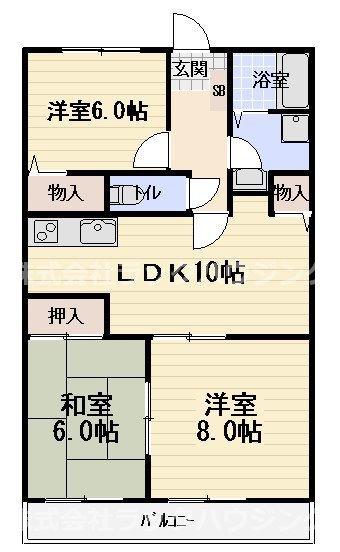 GEパークサイド(3LDK/4階)の間取り写真