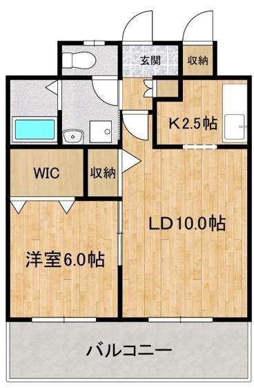葛城スクエア(1LDK/2階)の間取り写真