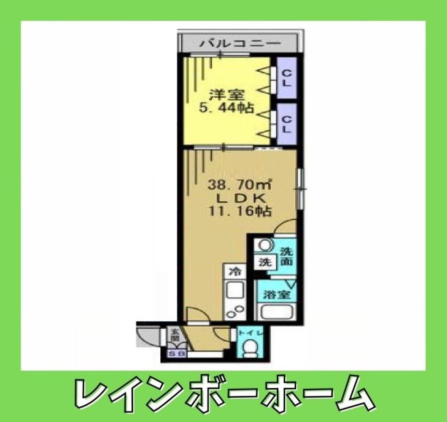 TKP北小金I(1LDK/1階)の間取り写真