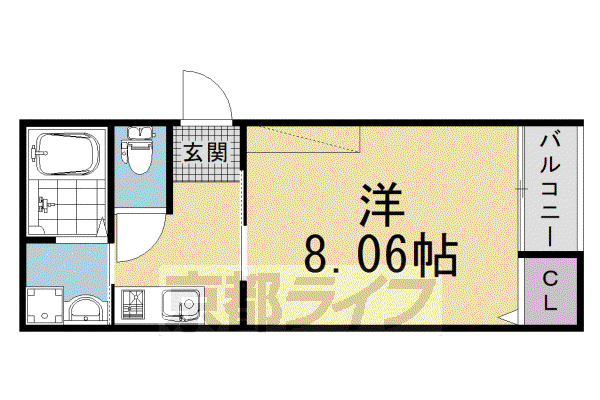 MESA VERDE 京都五条(1K/5階)の間取り写真