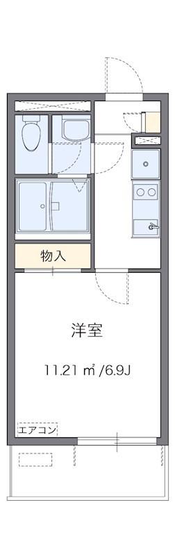 藤仁並木(1K/1階)の間取り写真