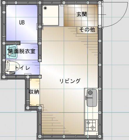 CASA COZYコイン通(1K/1階)の間取り写真