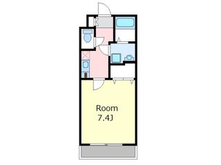 STELLA HOUSE(1K/3階)の間取り写真