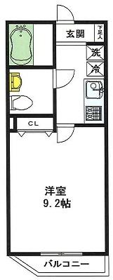 メゾン中野弥生町(1K/3階)の間取り写真