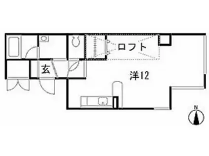 鉄砲町原田ビル(ワンルーム/5階)の間取り写真