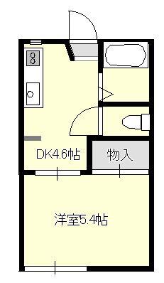 ハイツKAZU(1K/1階)の間取り写真