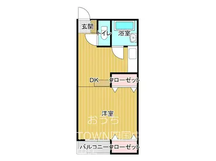 シャトウマンション(ワンルーム/1階)の間取り写真