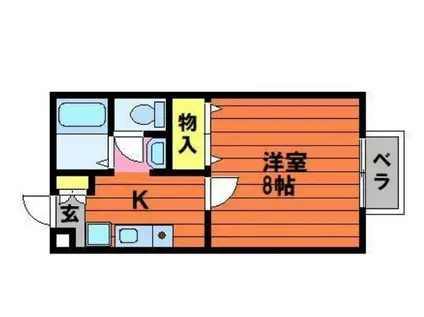 セジュール平松(1K/1階)の間取り写真