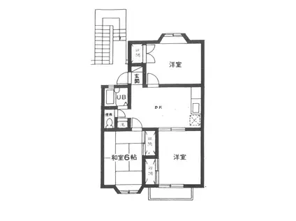 ベルビレッジ I(3DK/2階)の間取り写真