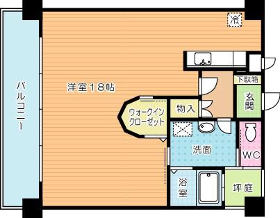 サンシャイン妙見表参道(ワンルーム/6階)の間取り写真