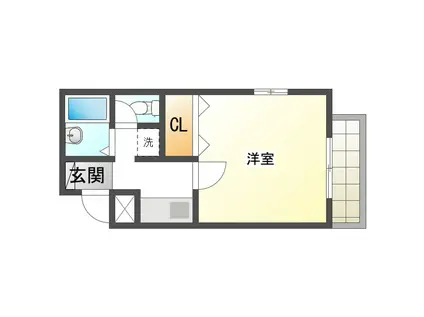 サンコートKOJIKA(1K/1階)の間取り写真